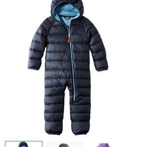 L.L. Bean Kids Puffer Jacket - Navy and Light Blue